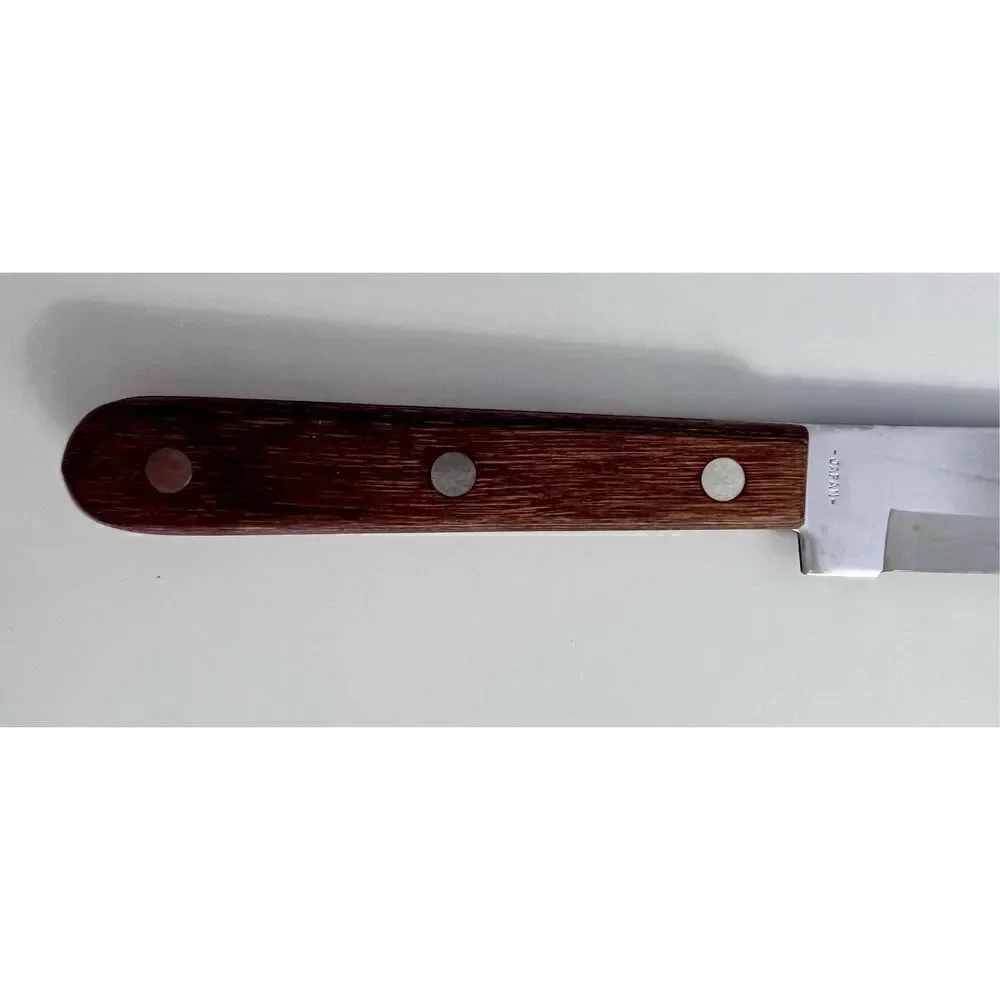R. S. Stainless Vintage Wood Handle Chef's Knife, Made in Japan